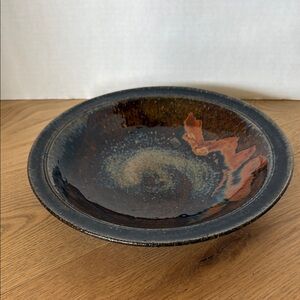 Artistic Black and Brown Ceramic Bowl
